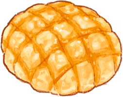 Melon Bread Illustration